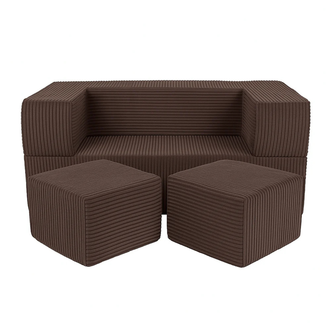 Canapé de jeu modulable Cube 96cm marron Canapé de jeu modulable Cube 96cm marron