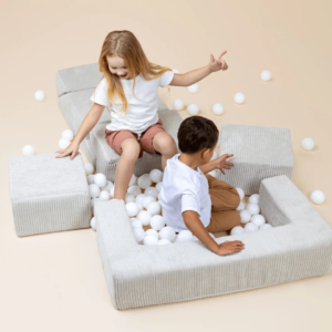 canapé de jeu modulable enfant 100 cm – 6 pièces en velours côtelé aesthetic brick