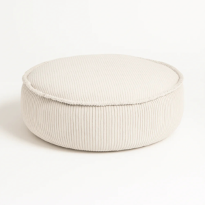 coussin de sol rond en velours corduroy