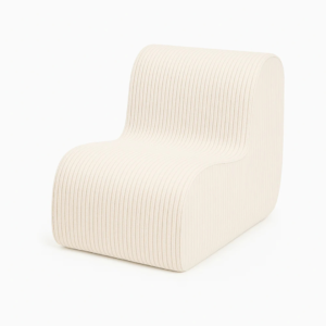 fauteuil enfant en velours côtelé aesthetic ecru