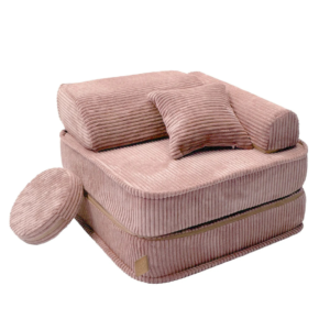 fauteuil modulable pocket 60cm en velours Rose