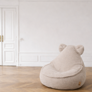 pouf enfant bearly ours en peluche – siège cosy pour chambre enfant