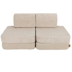 Acceuil small modular sofa for kids slimcord ecru